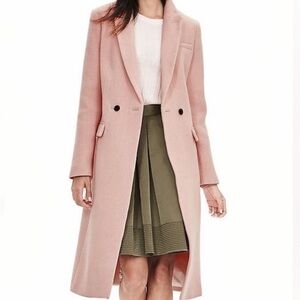 Wool blend Italian fabric banana republic Pink Women's Coat size medium